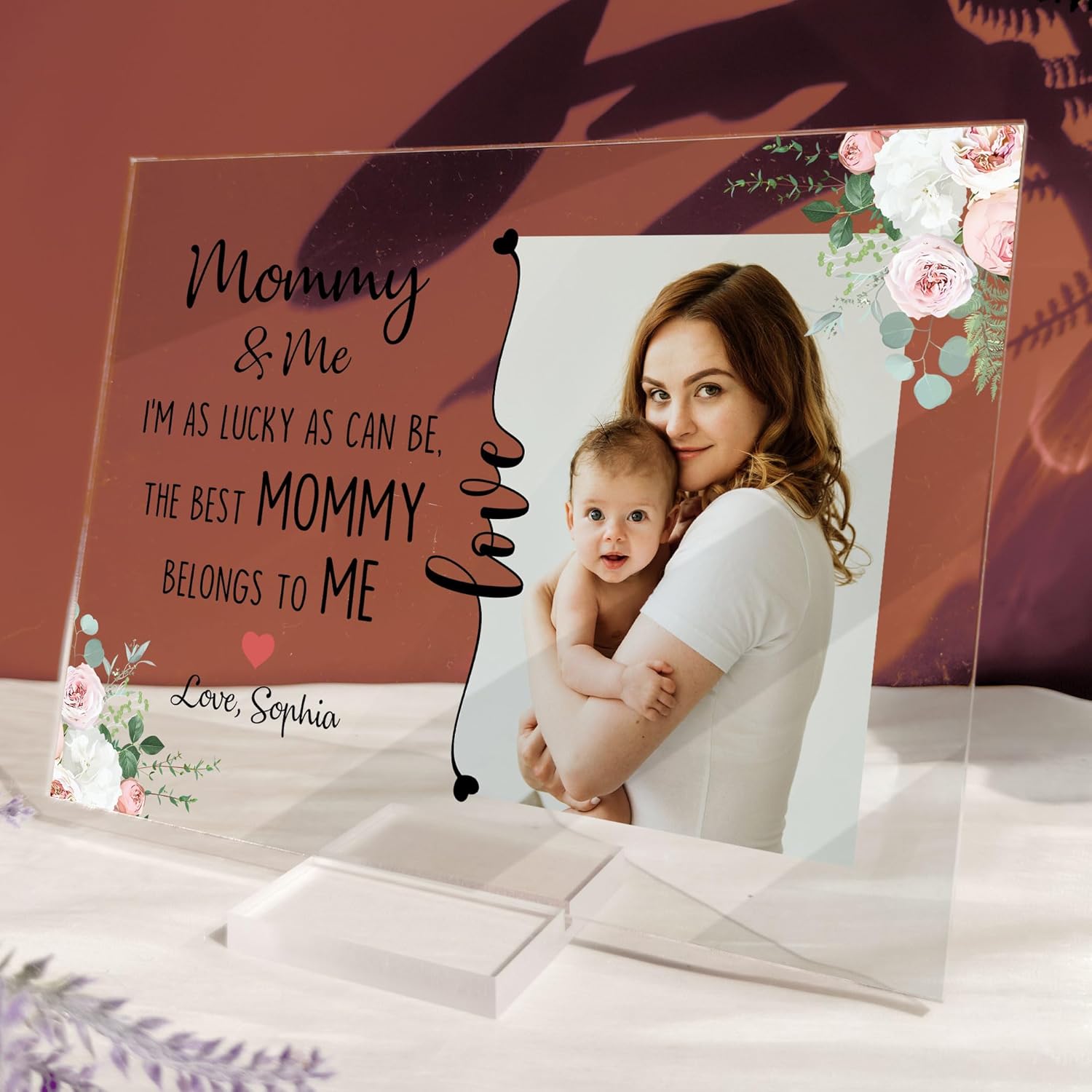 The Best Mommy Belongs To Me Acrylic Plaque - First Mother's Day Together, Mothers Day Gift, Gifts for Women, Mum, Mummy, Mama