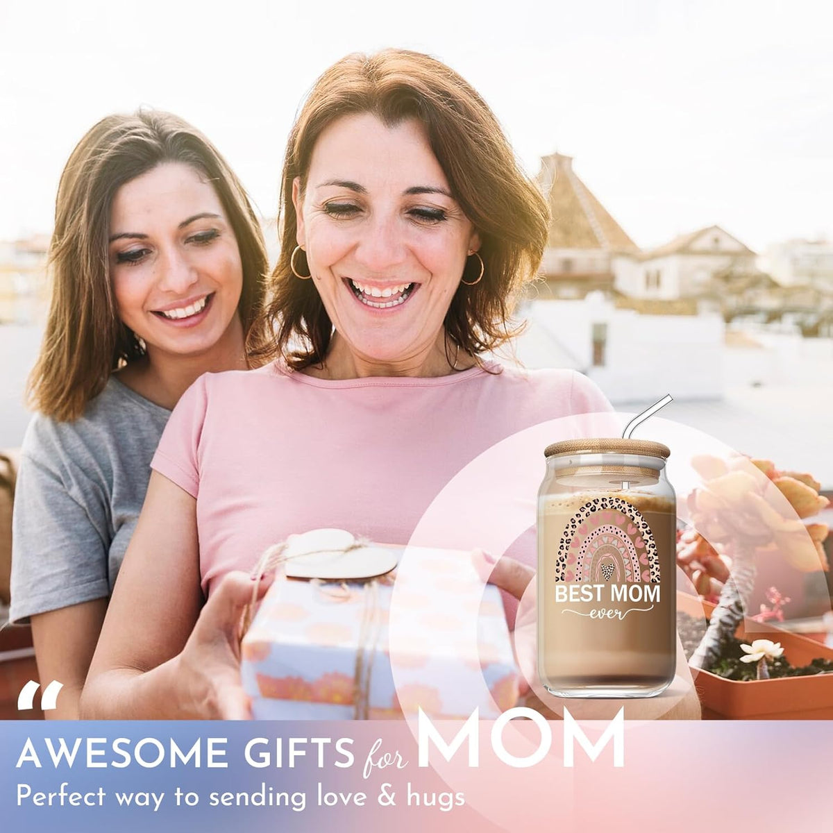 Best Mothers Day Gifts For Mom, Funny Birthday Christmas Thanks Giving Gift For Mom Mama Glass Cup Personalized Gift For Her On Mother's Day