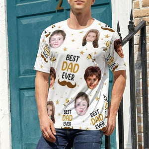 Custom T Shirts with face for Men Women Design Your Own Shirts, Personalized Fathers Day T-Shirt Gifts for Dad