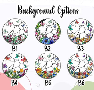 Custom Dog Portrait Stained Glass Window Hanging Light Catcher, Pet Memorial Stained Glass Photo, Dog Memorial Gift Pet Loss Sympathy Gift