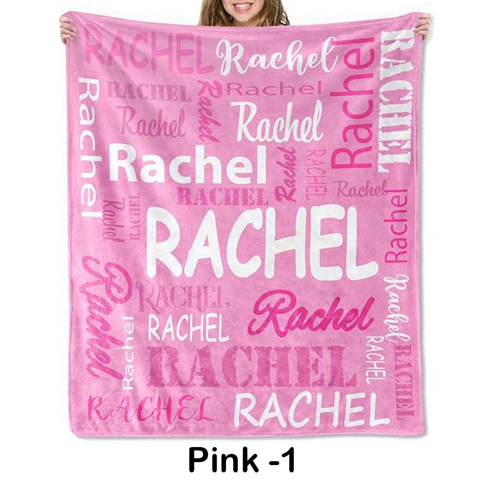 Personalized Blankets and Throws Custom Blanket with Name Customized Flannel Blanket for Kids Christmas Blanket Gifts for Teen Girls Boys
