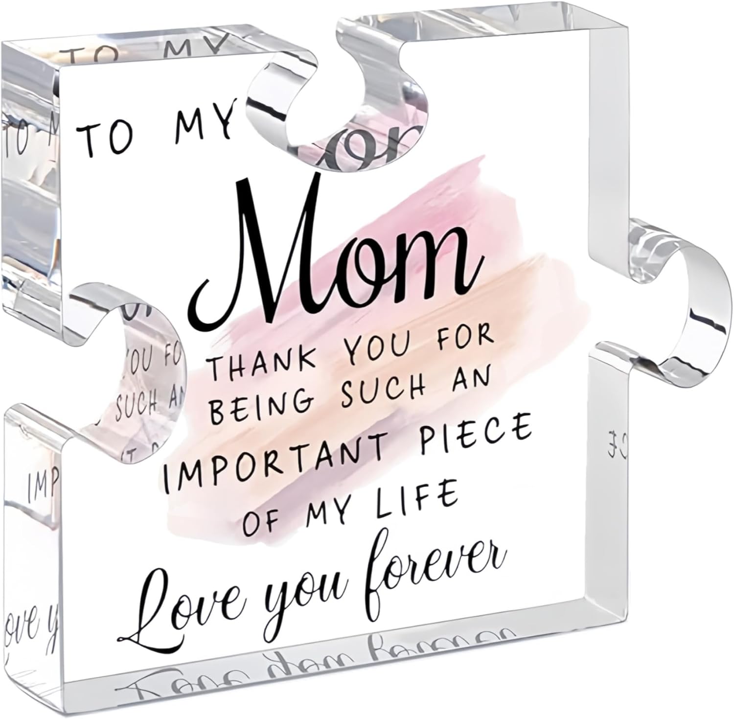 Gifts for Mom from Daughter Son, Acrylic Puzzle, Love Mom Gifts, Birthday & Mother's Day, Personalized Acrylic Puzzle for Birthdays, Christmas, and Beyond