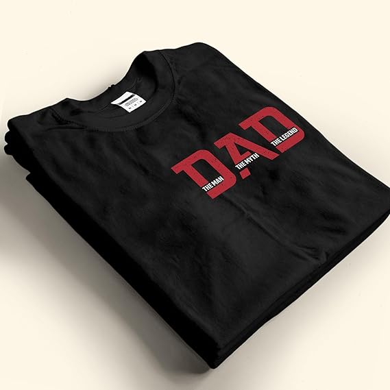 Personalized Shirt for Dad Grandpa Husband Papa - Best Dad Ever - Fathers Day Birthday Gift from Daughter Son Wife