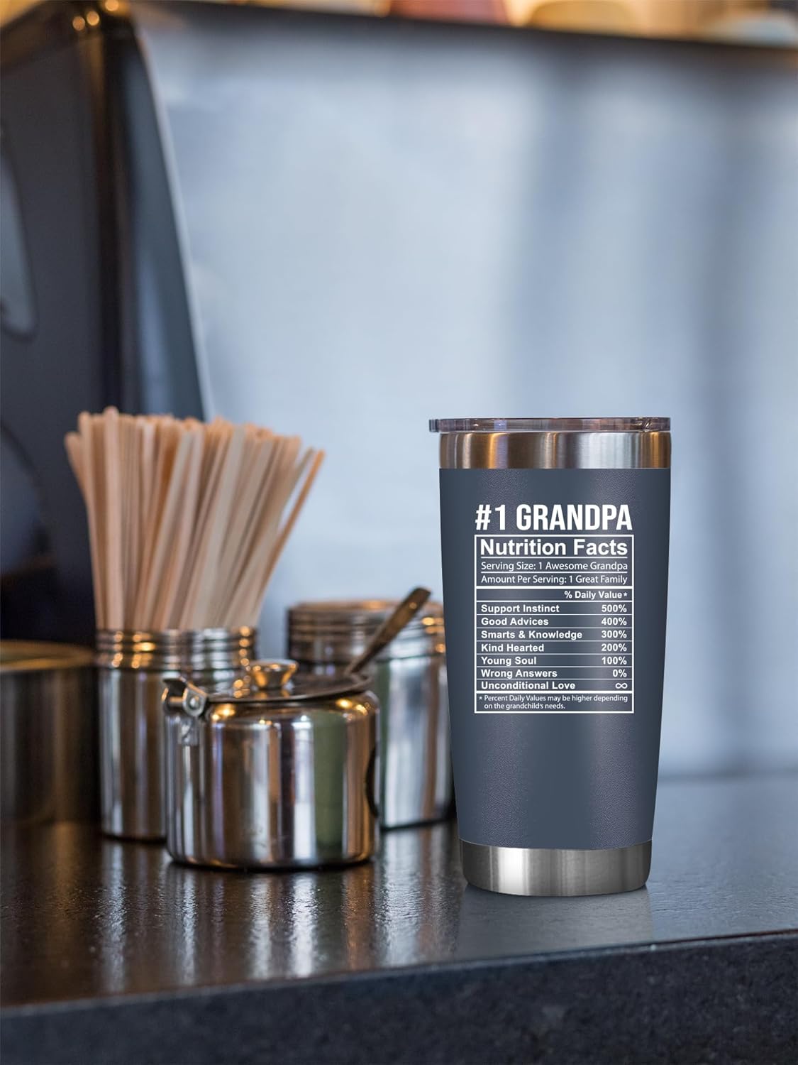 Fathers Day Gift For Grandpa From Granddaughter, Grandson - Birthday Present Ideas For Grandfather, New Grandfather, Promoted To Granddad, Grandchildren, Grandkids - 20 Oz Tumbler