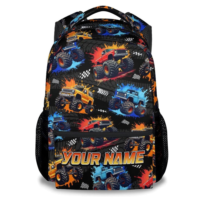 Toddler Backpack - Personalized Truck Backpacks with Name for Boys - Custom Kids Bookbag Gifts for Son - Durable School Bag for Kindergarten/Preschool/Elementary