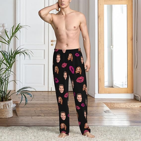 Personalized Pajamas Pants For Men Custom Funny Pajama Pants Pajama Bottoms Sleepwear With Photo Face Text
