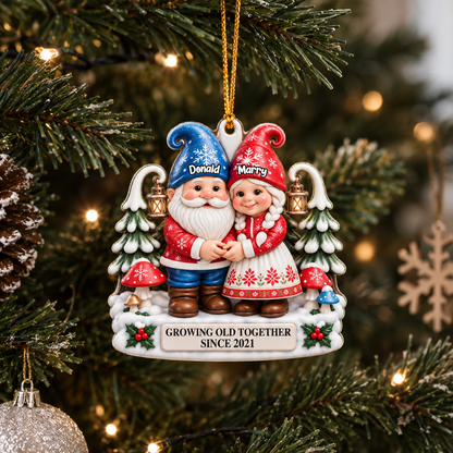 Christmas Gnome Couple Growing Old Together - Personalized Custom Shaped Acrylic Ornament 7141b9f8-9c05-4db1-b47a-5b1d7a625a36-banner-2-.png