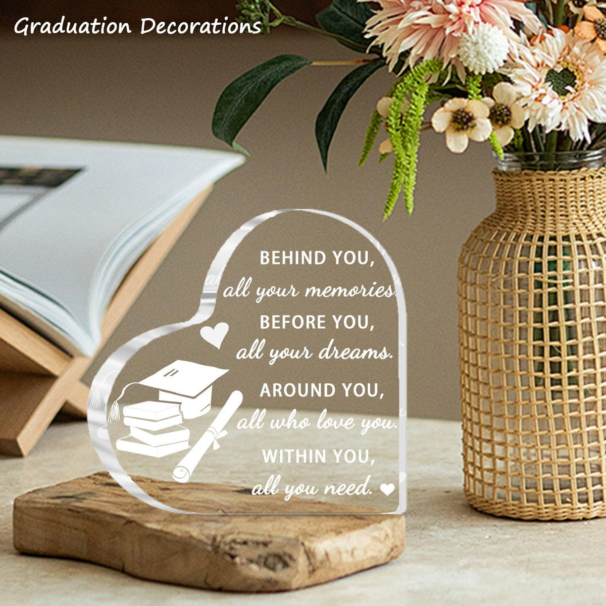 Graduation Decorations 2025 Graduation Gifts for Her Him - Engraved Acrylic Keepsake , High School College Masters Degree Best Graduate Gifts