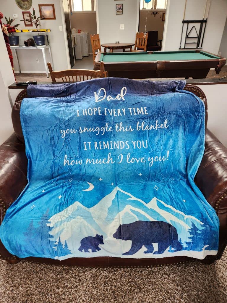 I Hope Every Time You Snuggle This Blanket - Perfect Fathers Day, Birthday or Any Day Gift from Daughter, Son or Kids