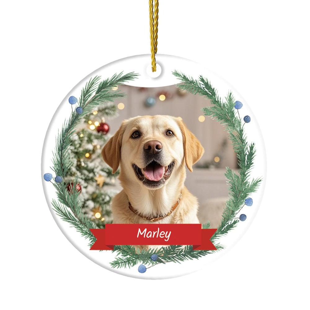 Personalized Christmas Ornaments 2025 - Custom Dog Ornaments for Christmas Tree, Photo Ornament Customized Xmas Tree Hanging Decorations for Christmas Tree