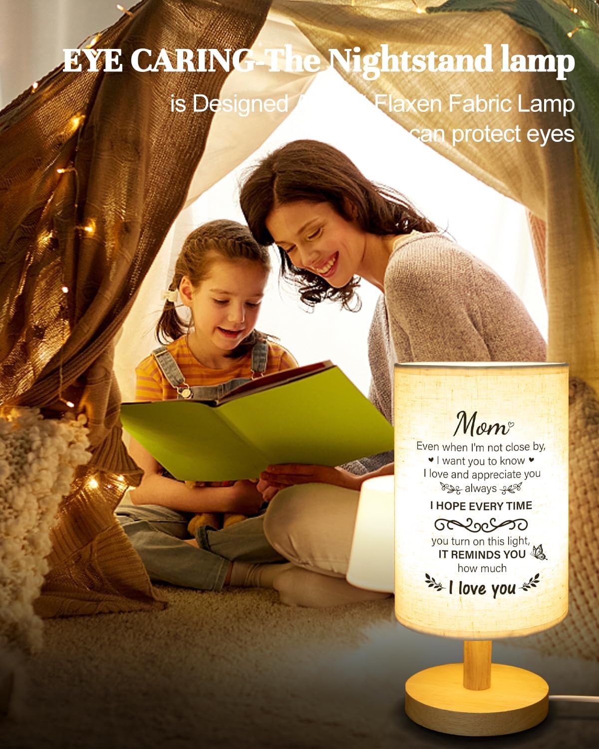 Mom Birthday Gifts from Daughter Son, Birthday Gifts for Mother from Daughter Son, Unique Mothers Day Valentine Gifts for Mom, Beautiful Mother Lamp Gifts for Home Decoration