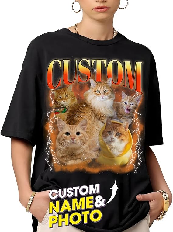 Custom Your Own Bootleg T-Shirts, Custom Face Tee Shirts for Christmas, Birthday and Valentines Day
