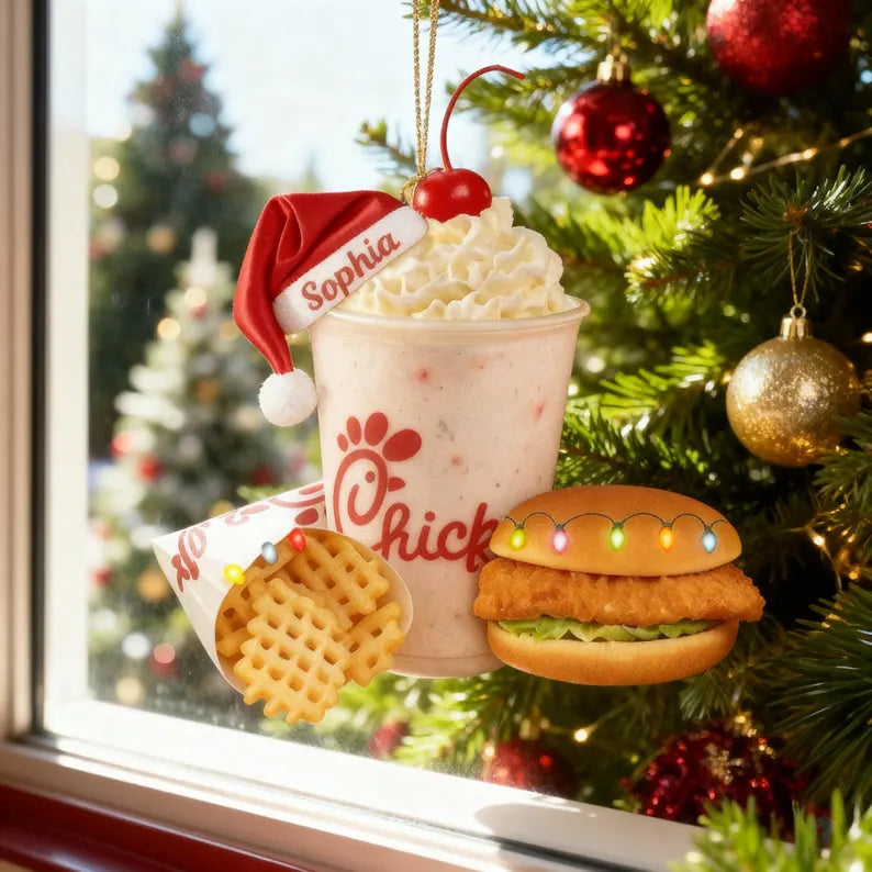 Personalized Chick-fil-A Milkshake Ornament, Personalized Santa Hat Cup Ornament, Milkshake & Sandwich Holiday Gift 7157959f-ddfa-43ea-9e0c-a0fd84ec50be-fddfg-4-.webp