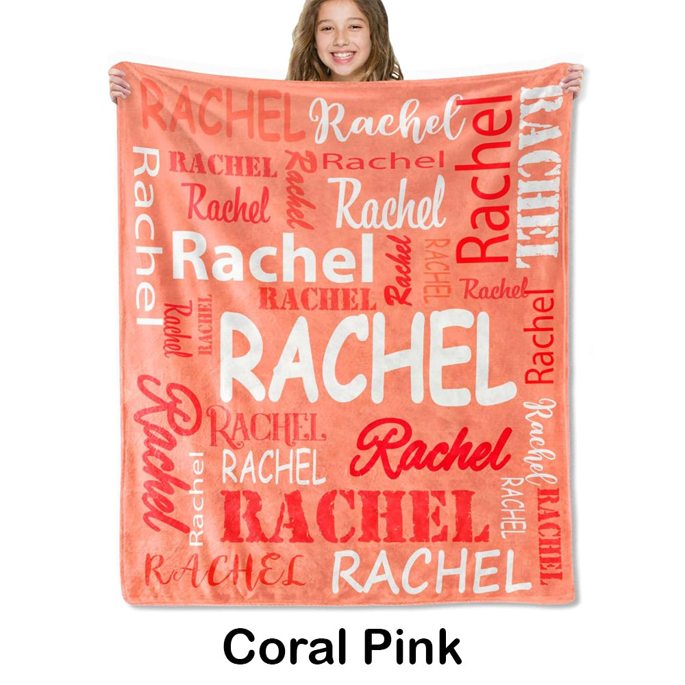 Personalized Blankets and Throws Custom Blanket with Name Customized Flannel Blanket for Kids Christmas Blanket Gifts for Teen Girls Boys