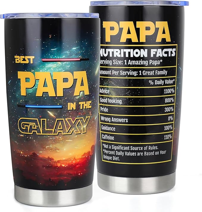 Gifts for Papa from Grandkids - Papa Gifts for Birthday Fathers Day Valentines Day Christmas - Romantic Anniversary Wedding Gift for Him Men - Best Dad Gift from Daughter Son -20oz Tumbler