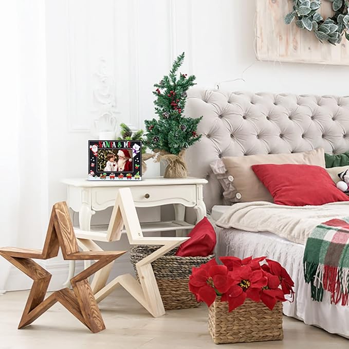 Santa & Me Christmas Picture Frame, My First Christmas with Santa Photo Frame for Baby Girls Boys Newborn Christmas Picture Frame Gifts from Parents Mom Dad Grandpa Grandma