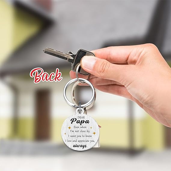Never Forget That I Love You Gifts for Dad For Papa Father's Day Keychain - Father's Day Gift Dad Papa Birthday Gift Thanksgiving Easter Christmas Wedding from Child Grandchild