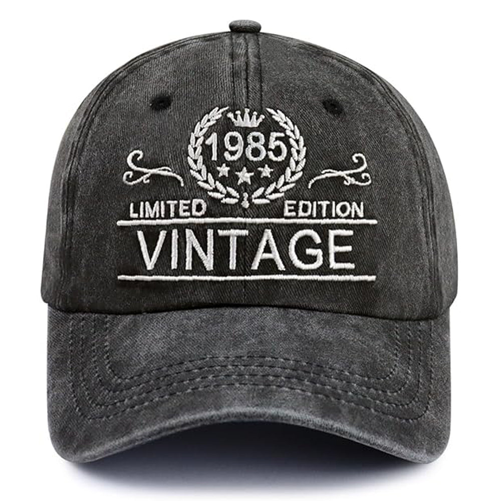 Custom 60th Birthday Gift Vintage 30th 40th 50th 60th 70th 80th 90th Hats for Men Women, Adjustable Embroidered Birthday Baseball Cap