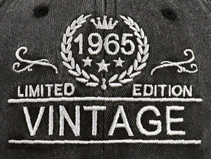 Custom 60th Birthday Gift Vintage 30th 40th 50th 60th 70th 80th 90th Hats for Men Women, Adjustable Embroidered Birthday Baseball Cap