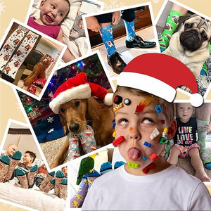 Funny Christmas Socks,Novelty Custom Face Socks,Personalized Socks With Picture Xmas Holiday Socks Funny Gifts