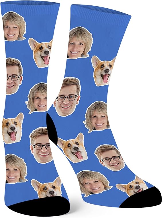 Custom Socks with Photos,Personalized face Socks with Pictures,Customized Novelty Socks Fun for Men Women