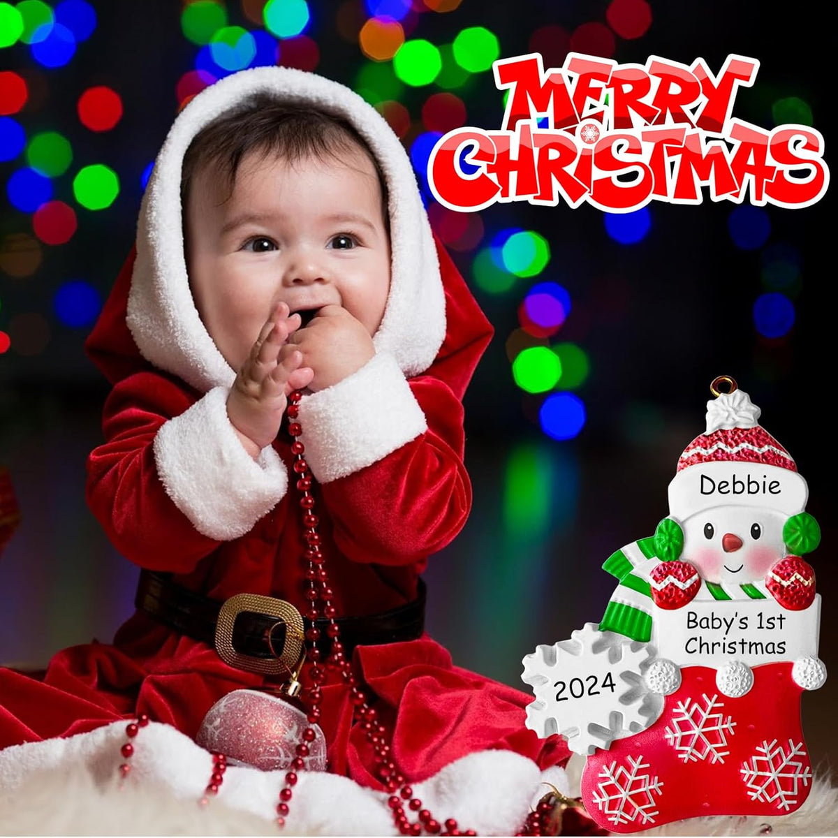 2025 Babys First Christmas Personalized Ornament Boy, Babies First, Grandson 1st Gift, Newborn Baby Gift Ideas, Baby's First Christmas 2025