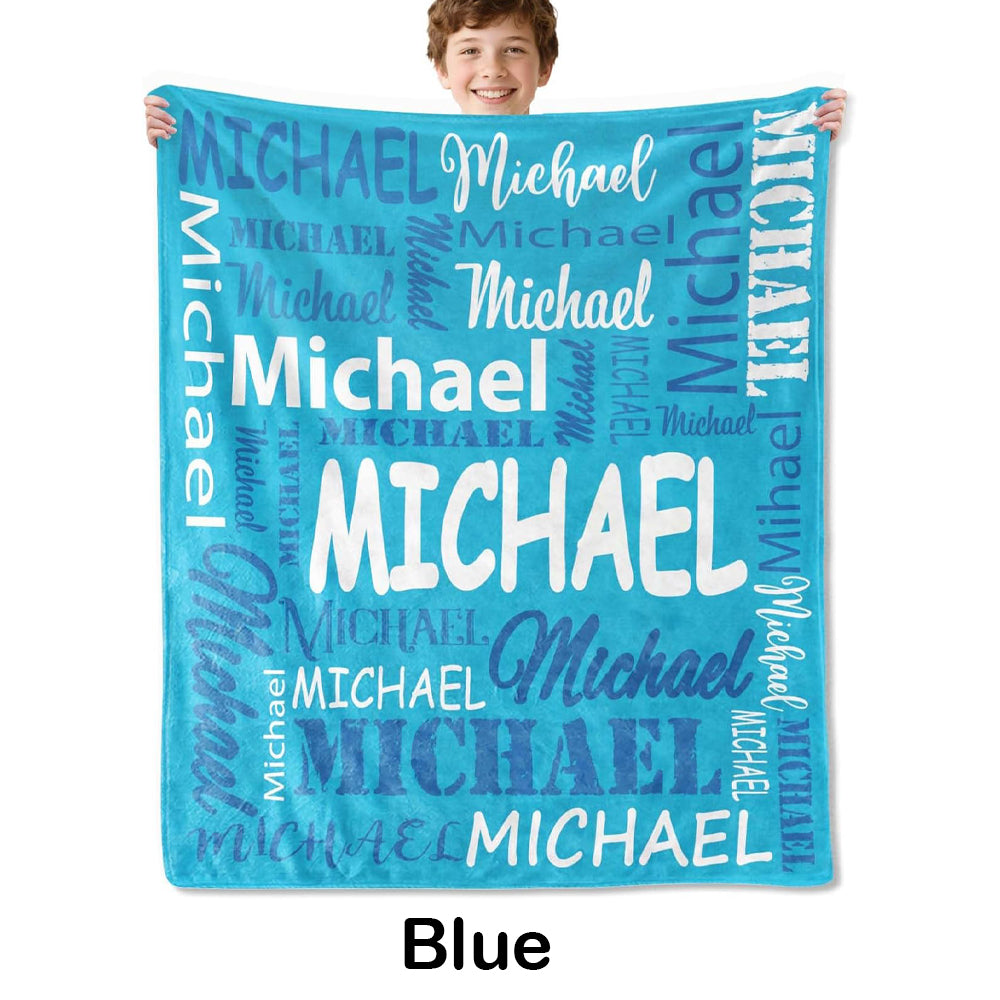 Personalized Blankets and Throws Custom Blanket with Name Customized Flannel Blanket for Kids Christmas Blanket Gifts for Teen Girls Boys