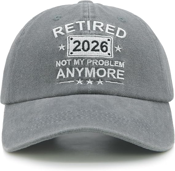 Retirement Gifts for Men Women 2026, Funny Retired Hat Not My Problem Anymore Baseball Cap