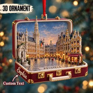 Personalized 3D Brussels Grand-Place Suitcase Christmas Ornament – Belgium Travel Souvenir & Gift for Brussels Lovers 71836460-ebfb-46df-ac45-15d46bea92d7-Brussels-Grand-Place-suitcase-Christmas-ornament.png