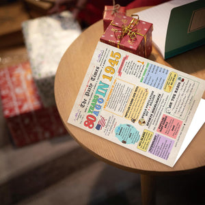 Happy 80th Birthday Gifts Decorations for Women Men, Retro 80 Years Old Birthday Card for Female Male, Great Eighty Bday Gift Ideas for Mom Dad