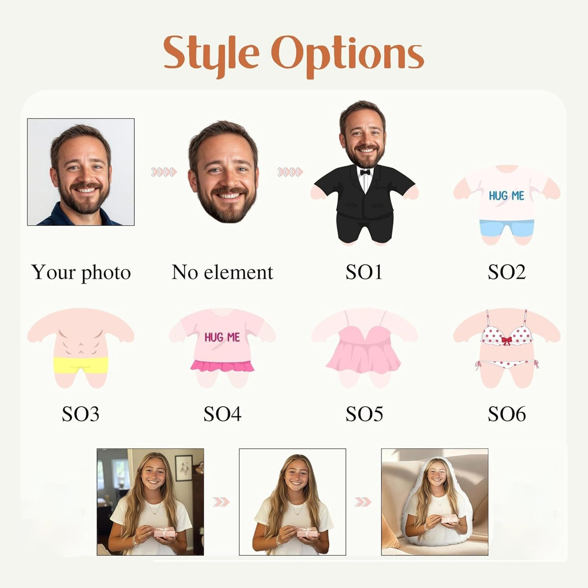 Personalized Photo Couple Pillow, Custom Face Picture Pillow, Boyfriend Birthday Gift, Valentine's Day Pillows, Personalized Valentine Gift, Couple Gifts