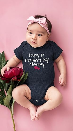 First mothers day baby boy girl outfit happy 1st mother's day