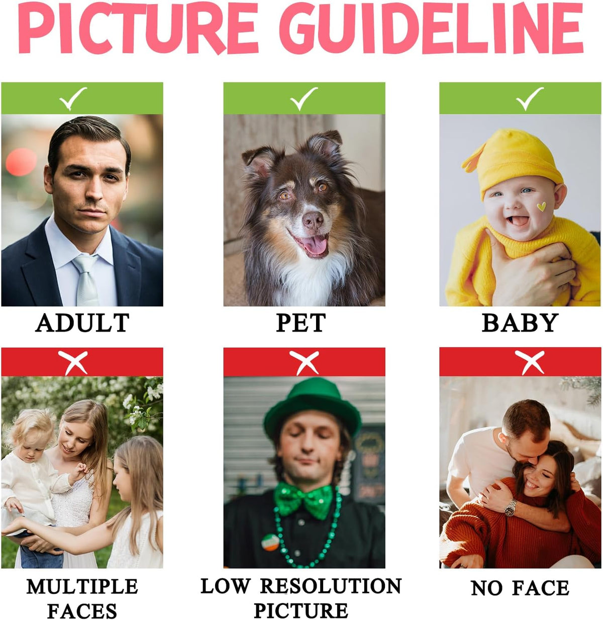 Custom Pillow - Custom Pet Pillow with Photo - Personalized Photo Shaped Dog Cat Face Pillow Gift - Customized Stuffed Animal Picture Pillows Fathers Day Memorial Gifts - Double Sided Print