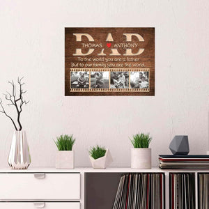 Gifts for Fathers Day Dad Birthday Gift from Daughter Custom Canvas Prints Wood Prints for Dad Husband Grandpa Best Dad Gifts Gifts for Christmas Birthday Wall Art Home Decor