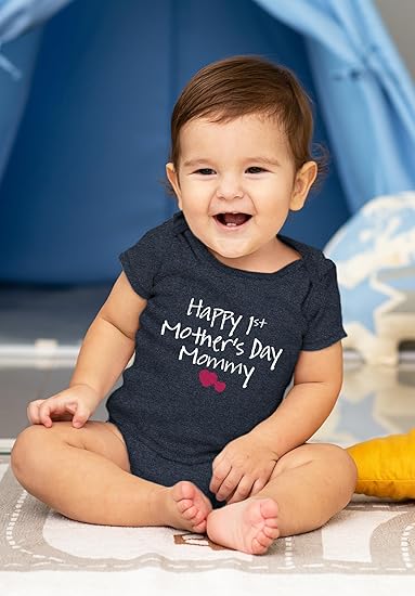 First mothers day baby boy girl outfit happy 1st mother's day mommy bodysuit gifts personalized gift for baby