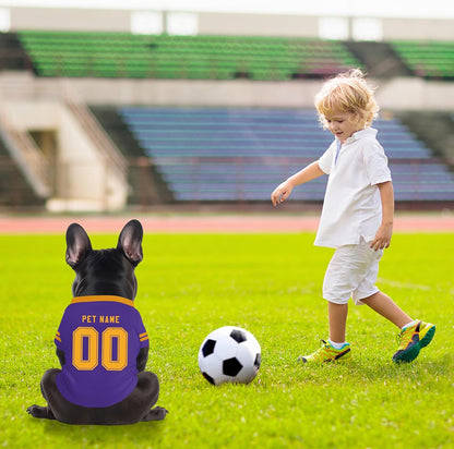 Personalized Dog Sweatshirts, Custom Jersey Shirts for Pets with Name/Number/Logo, Lightweight Pet Clothing for Small and Medium Dogs