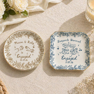 Personalized Ceramic Ring Dish, Custom Engagement Gift, Whimsical Gift for Engaged Couples Newlyweds Friends, Wedding Bride & Groom 719032ca-6024-4e51-99f9-639bfab0635e-11.jpg