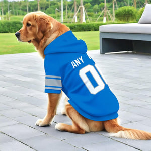 Detroit Dog Hoodie T-Shirt Pet Clothes Jersey Custom Name and Number Gifts