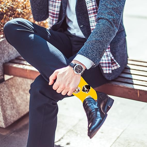 Custom Face Socks for Women Men Cat Dog Lovers, Customized Unisex Funny Crew Sock Gifts