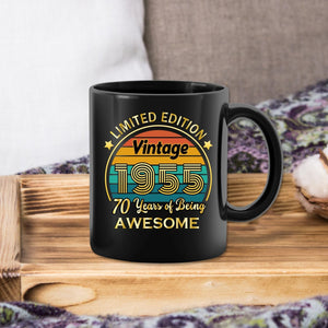 70th Birthday Gifts for Women Men, 70th Birthday Gifts for Him, 1955 Birthday Gifts for Women Men, 70 Years Old Gifts, 1955 Birthday Gifts for Her Him, 70th Birthday Presents Coffee Mug