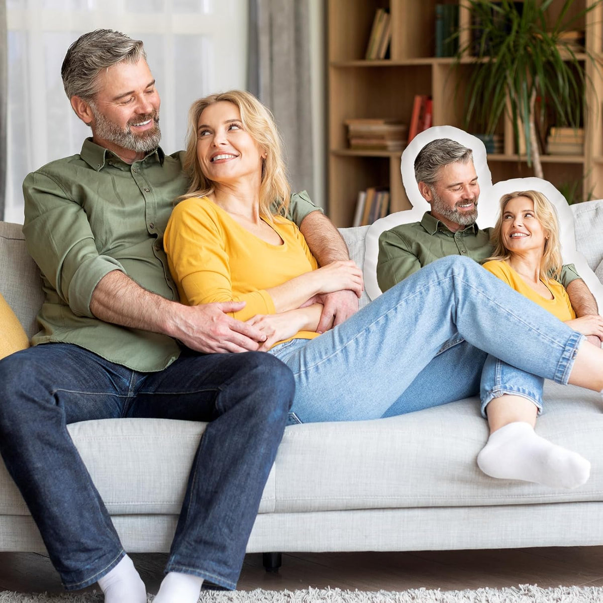 Custom Pillow - Custom Pet Pillow with Photo - Personalized Photo Shaped Dog Cat Face Pillow Gift - Customized Stuffed Animal Picture Pillows Fathers Day Memorial Gifts - Double Sided Print