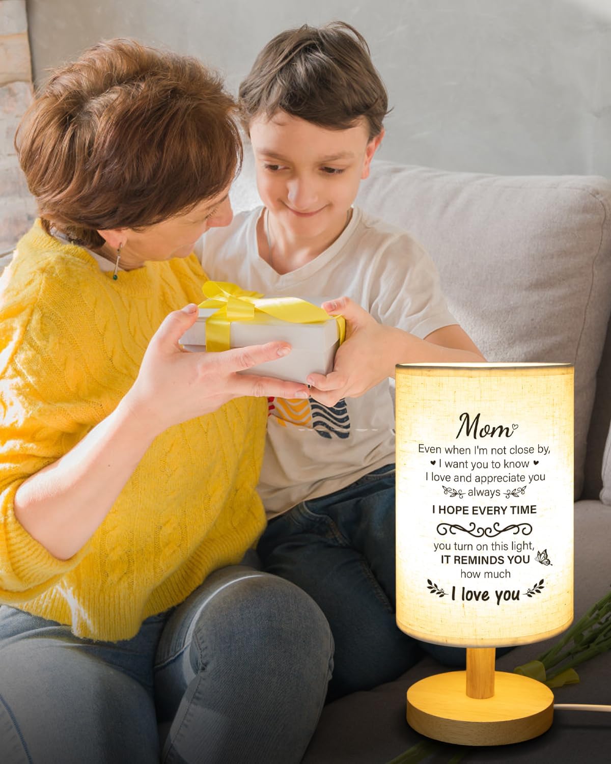 Mom Birthday Gifts from Daughter Son, Birthday Gifts for Mother from Daughter Son, Unique Mothers Day Valentine Gifts for Mom, Beautiful Mother Lamp Gifts for Home Decoration