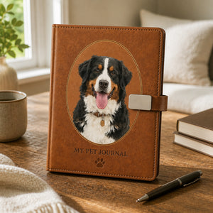 Watercolor Pet Cameo Leather Journal - Personalized Graphic Leather Journal 719bcb41-cdaf-4652-8956-cd3a6e22eb29.jpg