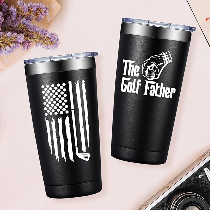 Gifts for Dad - Golf Gifts for Men - Fathers Day Gift Dad, Husband, Golfers, Golfing Lovers - The Golf Father Tumbler Mug