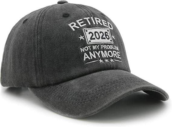 Retirement Gifts for Men Women 2026, Funny Retired Hat Not My Problem Anymore Baseball Cap