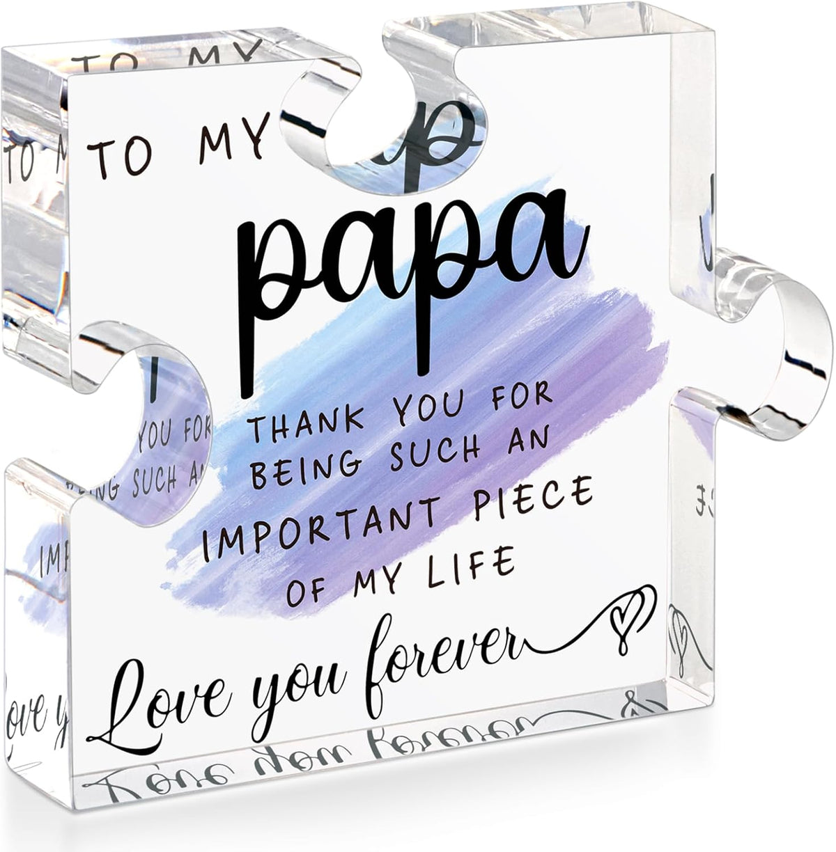 Papa Gifts from Grandkids - Papa Gifts from Grandchildren - Best Papa, Grandpa, Grandfather Gifts Card, Papa Fathers Day, Grandparents Day, Birthday Gifts from Grandkids - Papa Puzzle Piece