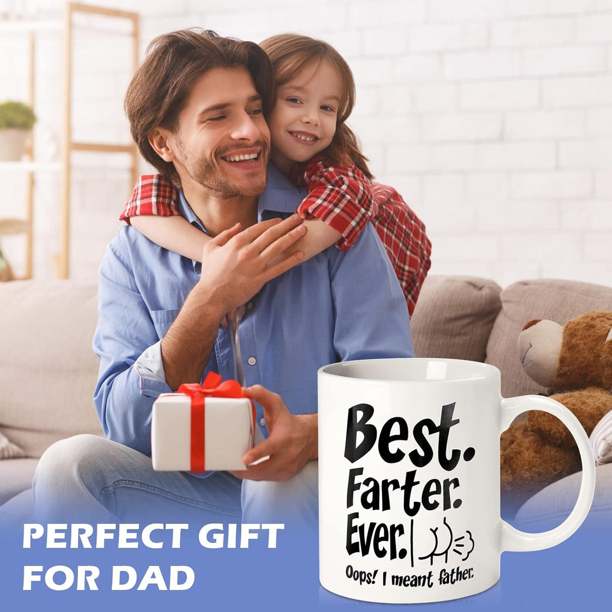 Best Farter Ever I Meant Father , Fathers Day Funny Gifts for Dad Husband Him from Daughter Son Kids Wife -,Birthday, Anniversary Gag Presents Ideas for PaPa Step Dad