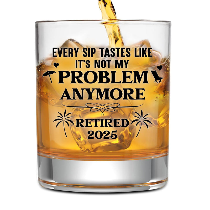 Retirement Gifts For Men 2025 - Coworker Leaving, Goodbye Gift, Farewell Gifts For Coworkers, Friends, Dad, Grandpa - Retirement Gift For Men From Friend, Family, Colleague - Whiskey Glass