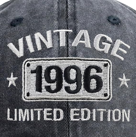 Vintage 2005 1995 1985 1975 1965 1955 1945 1935 1925 Limited Edition Embroidered Adjustable Baseball Cap