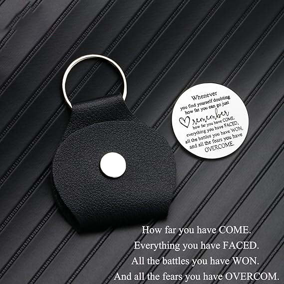 Pocket Hug Token Keychain for Women & Men - Inspirational Gifts for Him & Her Christmas Valentine's Day Graduation